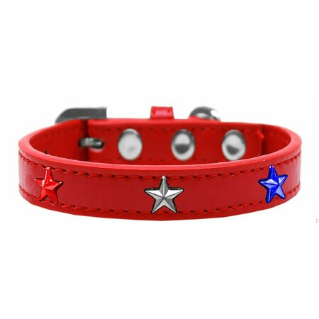 MIRAGE PET PRODUCTS RedWhite & Blue Stars Widget Dog CollarRed Size 12 631-34 RD12